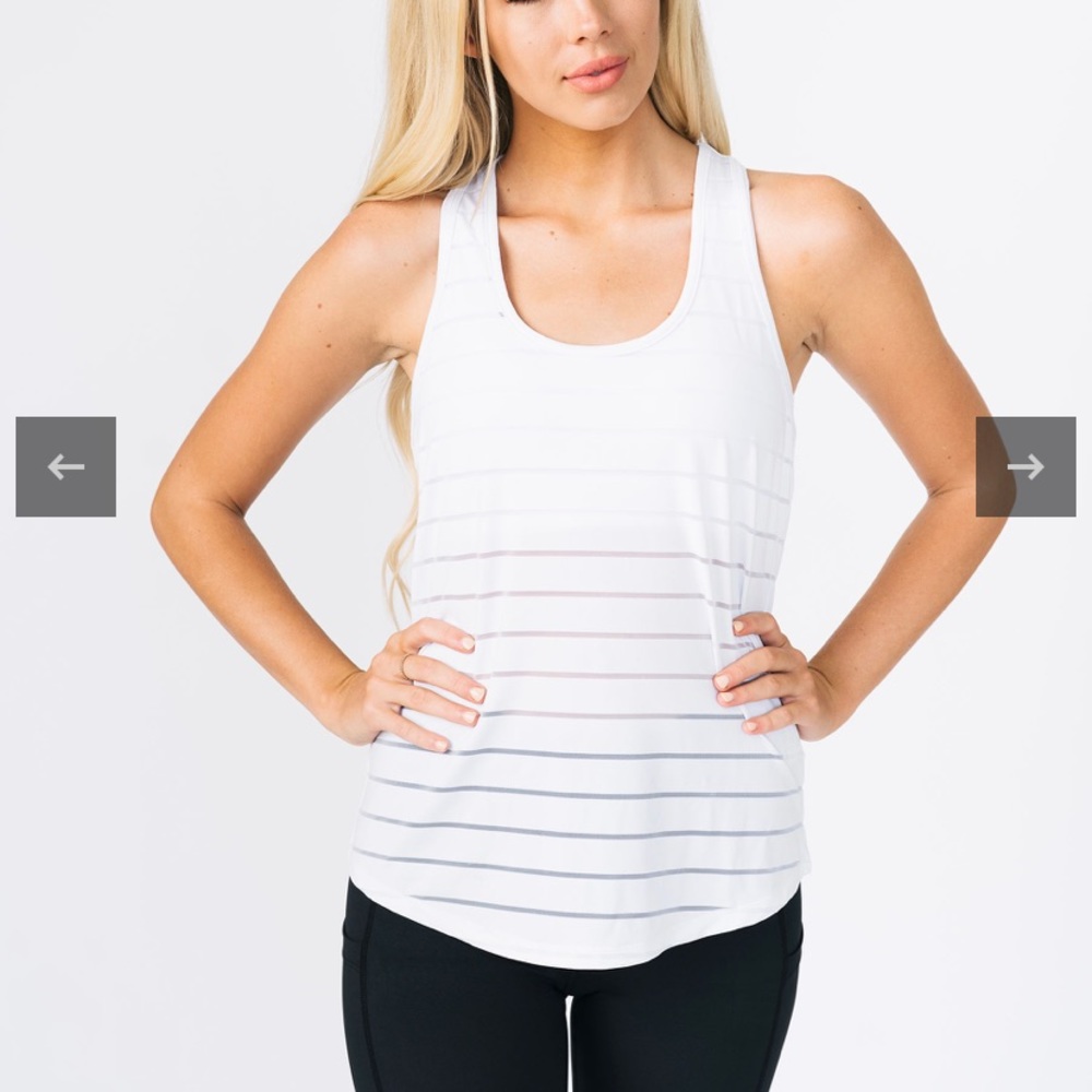 NWT Zyia White Havana Tank L